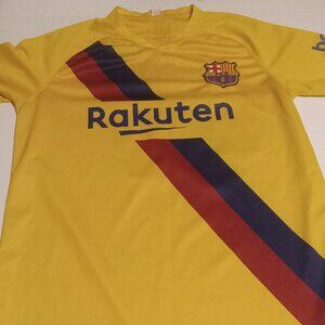 FC Barcelona Men's Rakuten Gold Soccer Jersey Size M